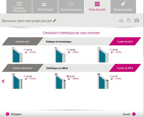 <p>Au menu de cette refonte, une configuration simplifiée, un accompagnement au plus près des exigences du client final grâce à des fiches produits, des ambiances plus que réalistes, une ergonomie renforcée et un espace pro dédié aux spécialistes… Et toujours, des collections à la pointe des tendances décoratives !</p>

<p><strong>Un nouvel outil intelligent, esthétique et simple pour le bonheur des particuliers...</strong><br />
Avec ce nouveau configurateur, KAZED propose l’excellence de ses solutions à  travers un outil performant et ergonomique.<br />
Qu’il soit professionnel ou particulier, l’internaute obtient une configuration de placards design personnalisée en seulement 5 étapes : le choix du système d’ouverture, l’intégration des mesures, le nombre de portes possibles, le choix du profil et enfin, la personnalisation des portes avec l’ensemble des collections KAZED.</p>

<p> </p>
